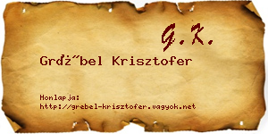 Grébel Krisztofer névjegykártya