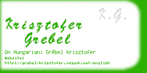 krisztofer grebel business card